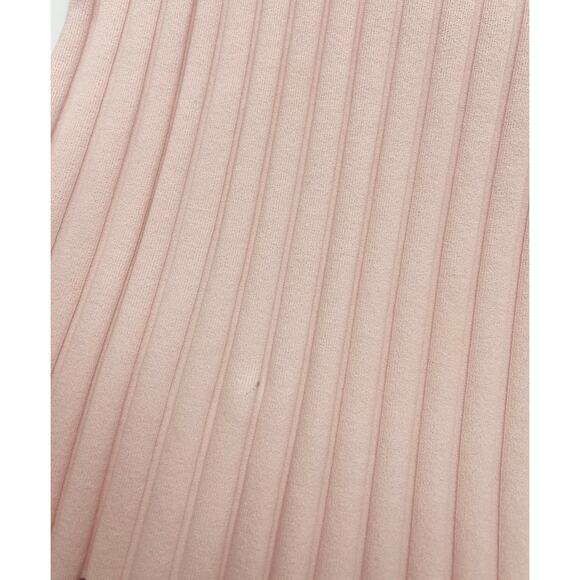 Max Mara Womens Stretchy Pink Zoraide Ruffle Collar Ribbed Sweater - Picture 7 of 9